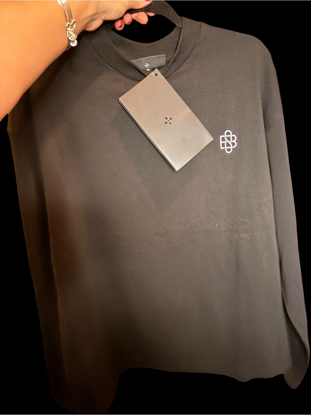 Black Scale Black Long-Sleeve Logo Sweatshirt
